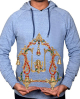 Brass Ganesha swing decorative showpiece with colorful detailing, held in front