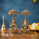 Superfine Brass Lakshmi Ganesh Statue with Decorative Chatri for Home Décor, Pooja and Spiritual Blessings (Height: 4.5 Inch)