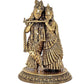 Fine Brass Radha Krishna Idol Standing Pose Brass Idol Multicolor Statue, Height : 6 Inch