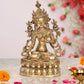 Brass Tara Devi Statue - Handcrafted Hindu Goddess Idol for Home Decor and Pooja Mandir (Height 14 Inch)