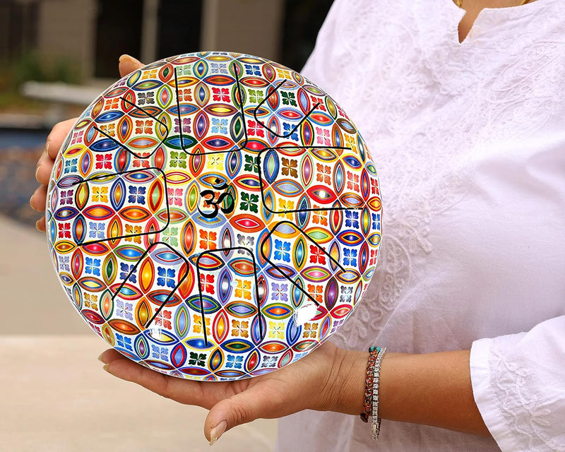 Steel Happy Drum with Rubber Musical Mallet and Travel Bag (Height : 5 inches) (Yellow)