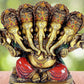 Panchmukhi Lord Ganesha Ganesh Ganpati Idol Statue Murti for Decoration and Pooja Gifting in Resin, Height : 5 inch