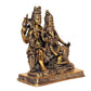 Brass Shiv Parivar Statue Idol On Base Holding Trident for Home Decor | Height : 10 inches