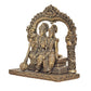 Bronze Statue of Maa Lakshmi Idol and Vishnu Religious Statue on Carved Frame with Kirtimukha for Home Decor Mandir Puja Temple (Height 5 Inch)