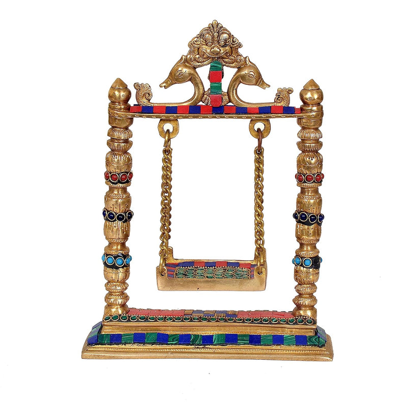 Brass Swing for Ladoo Gopal Idol (Height : 10 inches)