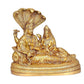 Brass Vishnu Lakshmi Idol Statue One Base Giving Blessings for Home Decor | Height : 13 Inches