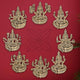 AONA Brass Goddess Ashtalakshmi Wall Hanging (Set of 8) 