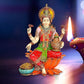 Cold Cast Marble Dust Maa Lakshmi Laxmi for Diwali Pooja, Height 7.5 inch