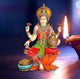 Cold Cast Marble Dust Maa Lakshmi Laxmi for Diwali Pooja, Height 7.5 inch