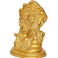 Brass Lord Vishnu with Maa Lakshmi On Sheshnag Idol Statue - (Height 9 inch)