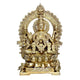 Goddess Lakshmi Carved Frame with Kirtimukha in Brass Idol Sitting On Lotus 42 cm Height 29 cm Width