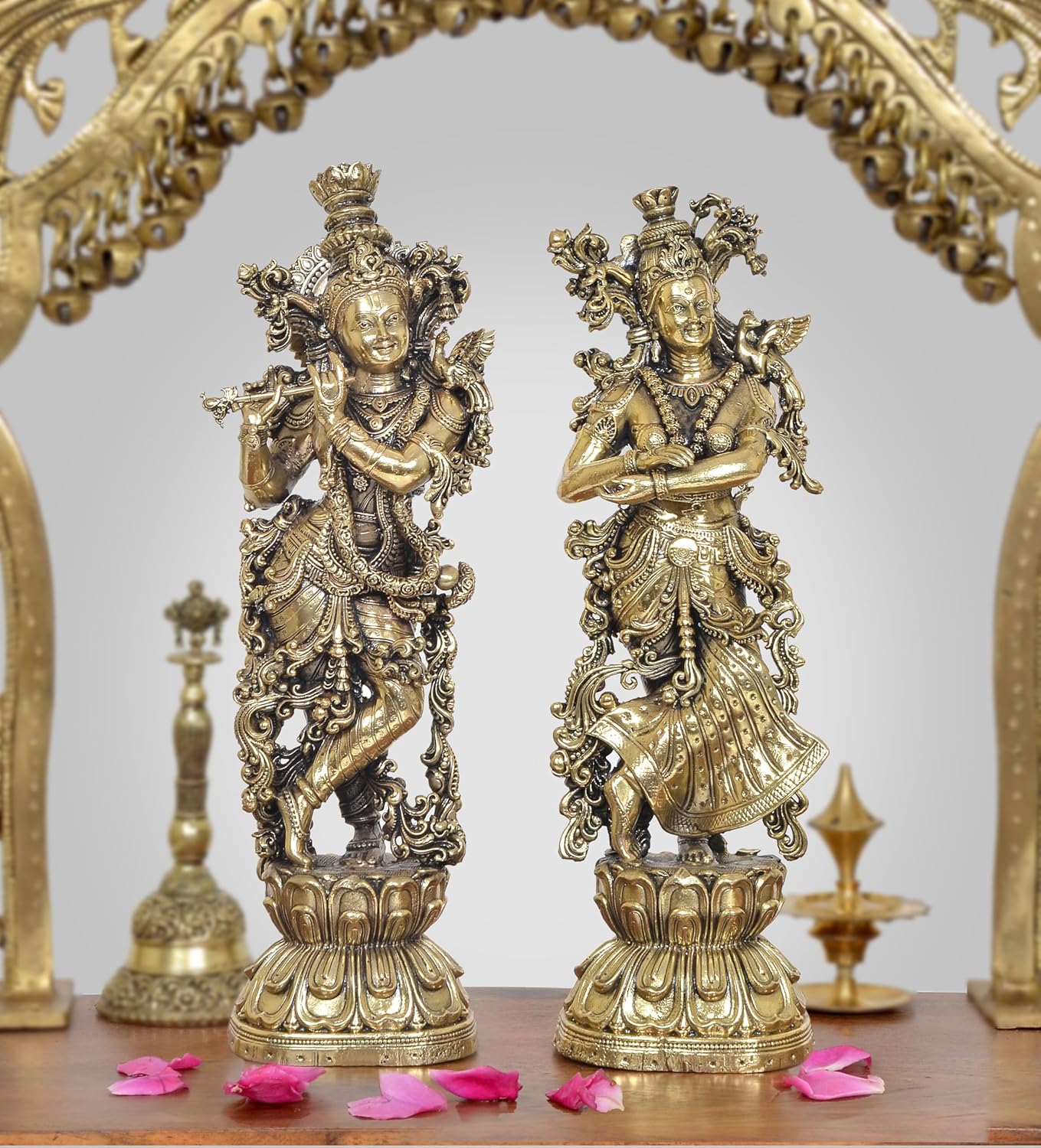 Bronze Radha Krishna Idol (Height 10 Inch)