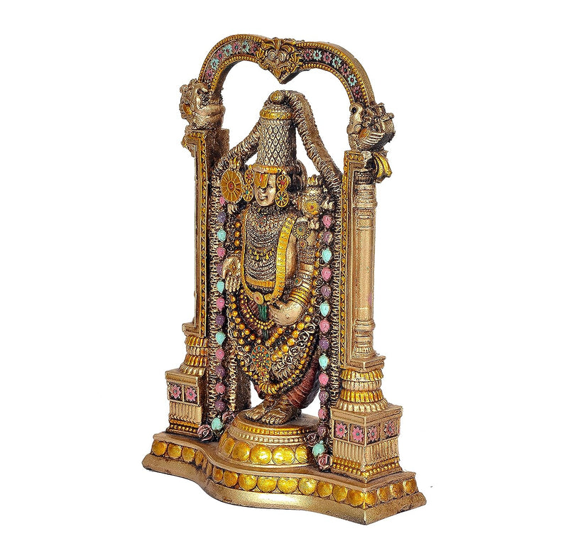 Dattatreya Tirupati Balaji Murti Cold Cast Idol for Pooja Room in Resin | Height 8 inch