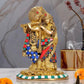 Brass Radha Krishna Idol Statue for Home Decor and Pooja Mandir Office Decor (Height 8 Inch)