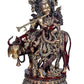 Large Size Lord Krishna with a Cow and His Flute Brass Sculpture Height 28 inches