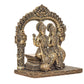 Bronze Statue of Maa Lakshmi Idol and Vishnu Religious Statue on Carved Frame with Kirtimukha for Home Decor Mandir Puja Temple (Height 5 Inch)