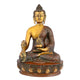 Brass Medicine Buddha Statue-Buddhism Peace Harmony Sculpture (8 Height X 6 Width X 4 inches Depth, Weight: 1.9 kg Multicolour)