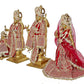 Ram Darbar with Sita Lakshman Hanuman Brass Statue in Dress Multicolor Finish, Height 20 inches