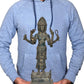 Brass Vishnu Trimurti Four Armed Standing Vishnu Statue, for Home Decor (Height 13 Inch)