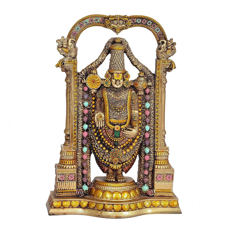 Dattatreya Tirupati Balaji Murti Cold Cast Idol for Pooja Room in Resin | Height 8 inch