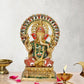 Brass Lord Ganesha Ganpati Idol Vinayak Religious Statue Brass Murti Multicolor (Height 14 Inch)