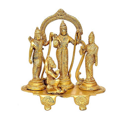 Brass Ram Darbar Statue Idol Murti for Home Decor Showpiece | Height : 7 inches