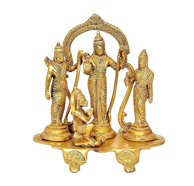 Brass Ram Darbar Statue Idol Murti for Home Decor Showpiece | Height : 7 inches