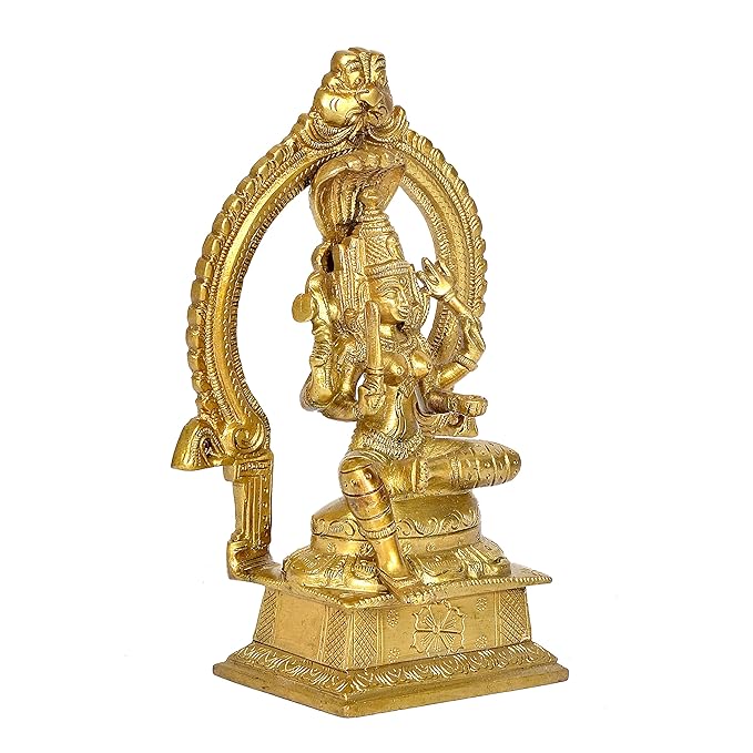 Brass Lord Mariamma Idol Statue Figurine Sculpture for Home Office Temple Decorative Showpiece Gift Item Golden Height 6.8 Inches