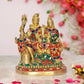 Brass Shiv Parivar Shiva Family Idol Family for Home Decor Mandir Pooja Showpiece (Height 6 Inch)