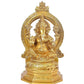 Brass Goddess Lakshmi Ganesha Saraswati Statue Set of 3 Idol Statue Height 12 Inch