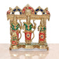 Brass Ram Darbar with Sita Lakshman Hanuman Statue, for Home Decor Pooja Mandir (Height : 7.5 Inch)