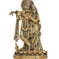 Brass Radha Krishna Idol Statue for Home Decor and Pooja Mandir Office Decor (Height 11 Inch)