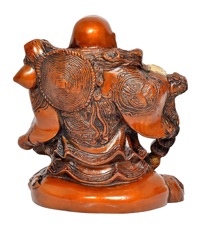 Brass The Laughing Buddha for Home Decor Decoration(Height: 11 Inch)