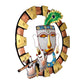 Iron Divine Krishna wall sculpture playing flute (18.5 inch diameter)