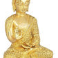 Brass Lord Buddha Idol Statue Sculpture Decorative Showpiece Gift Item Golden Height 9 Inches