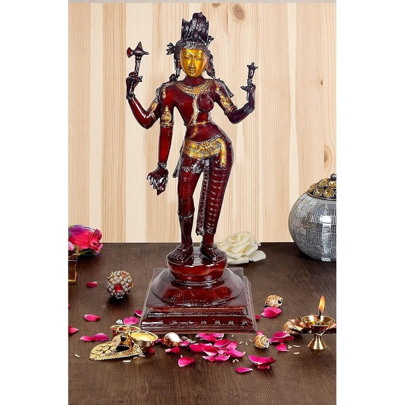 Brass Ardhanarishvara Shiv Parvati Avatar Statue (Height: 90 CM)