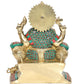 Brass Lord Ganesha Idol Sitting Ganesh Statue Decorative Sculpture for Home Decor Office Mandir Pooja Temple (Height 9.5 Inch)