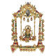 AONA Brass Ganesha Swing Statue Idol with Bells for Home Decor | Height : 27 Inches | Weight : 17 KG (Golden)