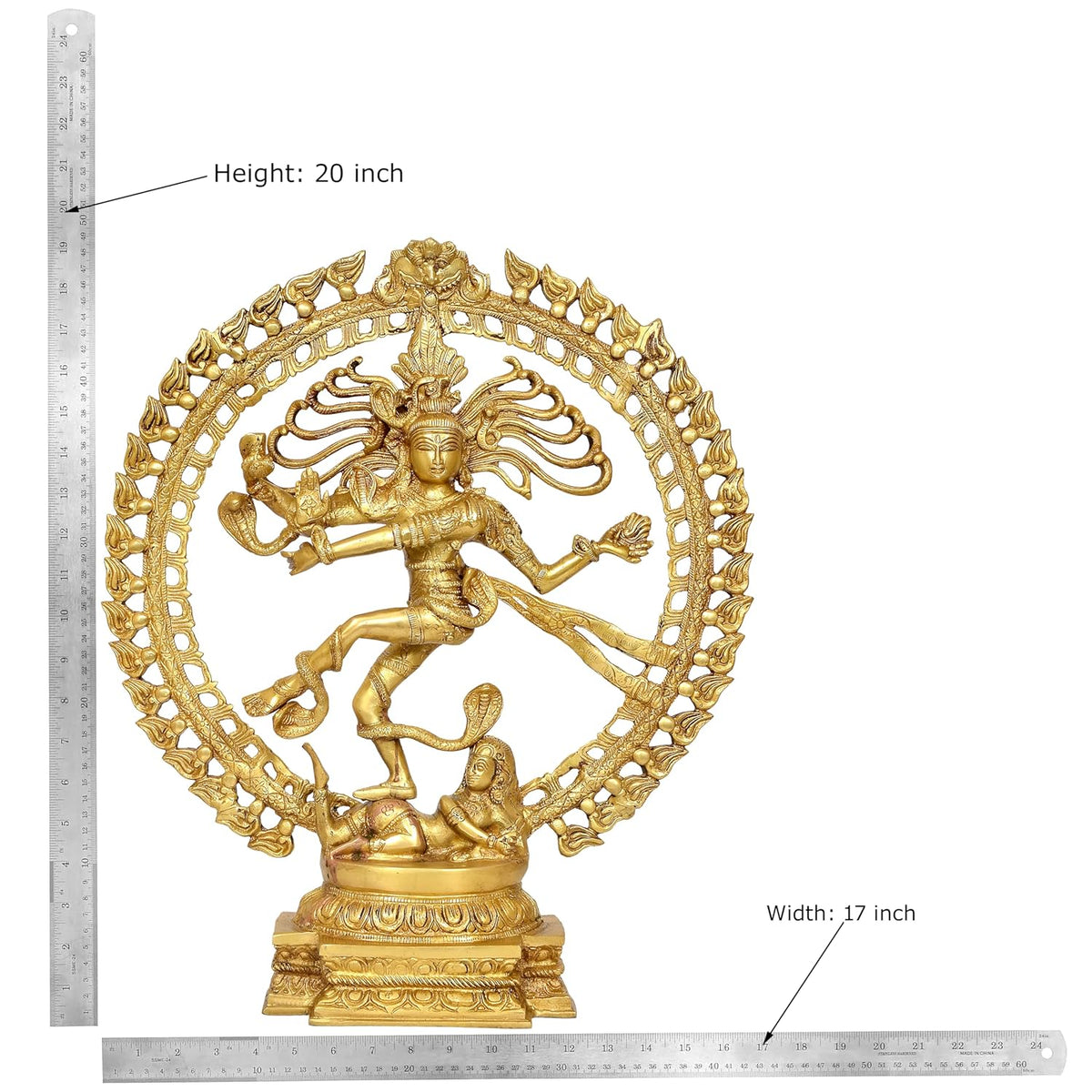 Brass Natraj Lord Shiva Dancing Natraj Brass Idol Statues for Home Dec ...