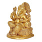 Brass Ganesha Statue Idol On Base Giving Blessings for Home Decor Temple | Height : 8 inches