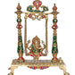 Brass Ganesha Swing Idol Statue for Home Decor, Living Room | Height : 16.5 inches