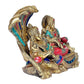 Brass Vishnu Lakshmi Idol Vishnu Lakshmi Sitting on Shesh Naag Height 10 Inch