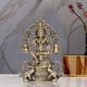 Brass Lakshmi Idol Laxmi Goddess Lakshmi Sitting Statue for The Puja Temple at Home Decor Office (Height: 8 Inch)