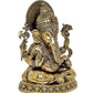 Fine Brass Lord Ganesha Ganpati Idol Vinayak Religious Statue Murti (Height 7 Inch)