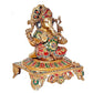 Brass Lord Ganesha Ganpati Idol Statue Murti Figurine Home Office Temple mandir, Height 13 Inches