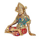 Sitting God Indra Dev Brass Idol (Height : 5.75 inches)