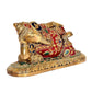 Brass Ganesha Statue Idol in Resting Pose for Home Decor | Diwali | Height : 4 Inches