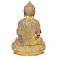 Brass Large Statue Buddha Idol Statue Religious Statue Height 14.5 Inch