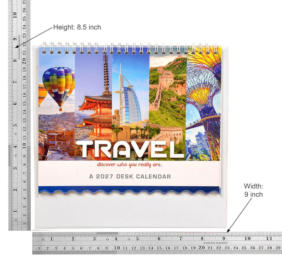 Table Top Travel Desk Standing Calendar For Home and Office Table Calendar 2027 (Height:8.5 Inches) Craft Detail