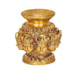 Brass Kalash Lota for Puja Golden Carved Pot Height 4.0 Inches